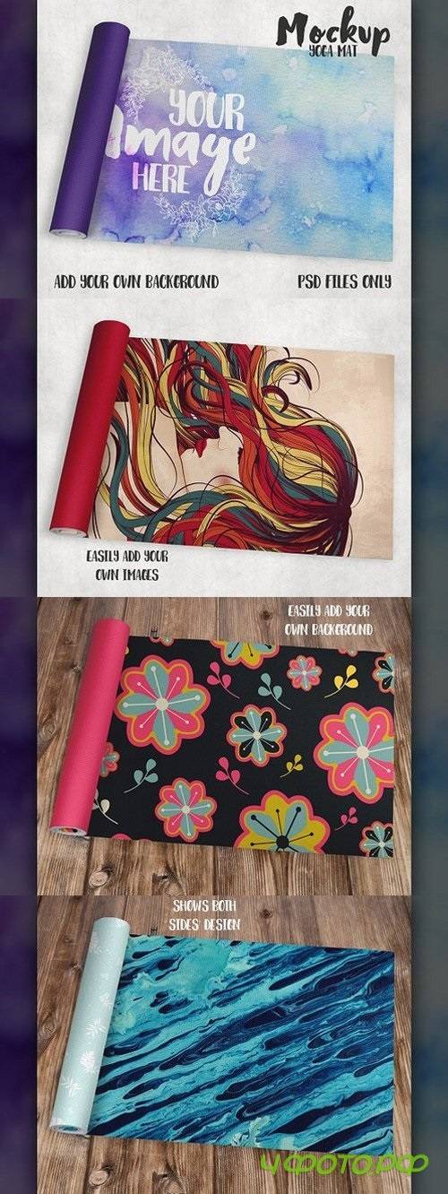 Rolled Yoga Mat Mockup 1563827
