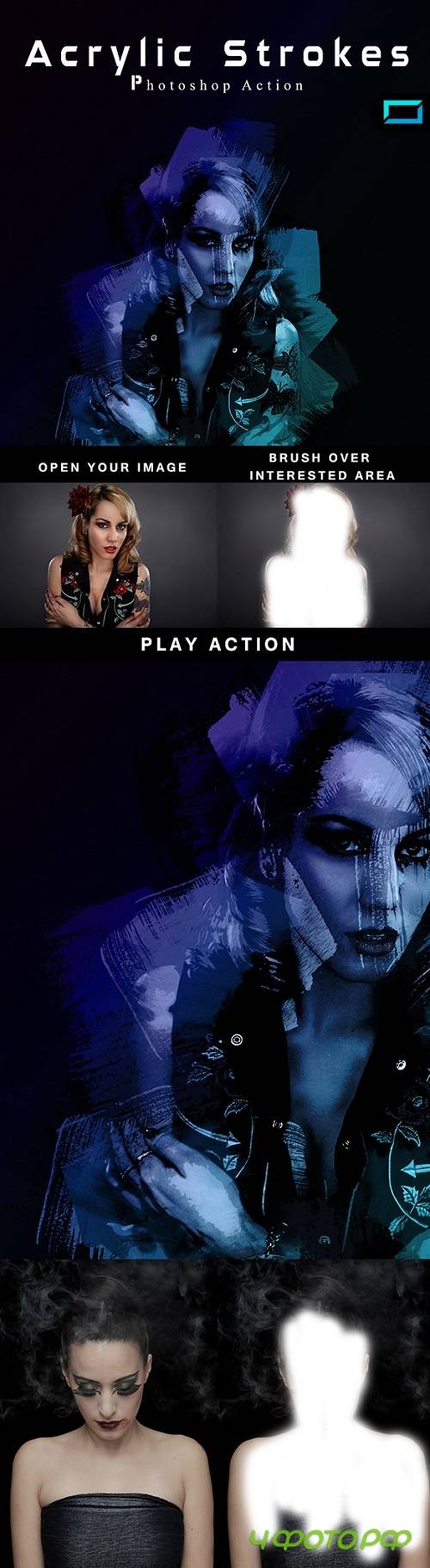 Acrylic Strokes Photoshop Action 20295538