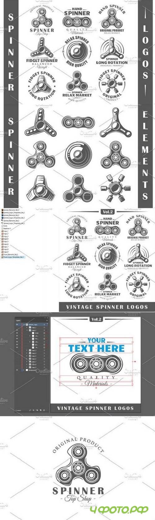9 Spinner Logos Templates Vol.2 1643544