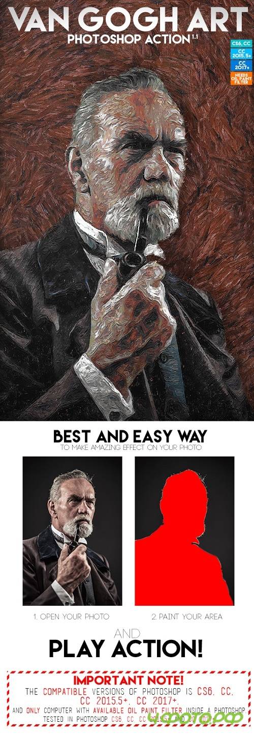 Van Gogh Art Photoshop Action - 20333986