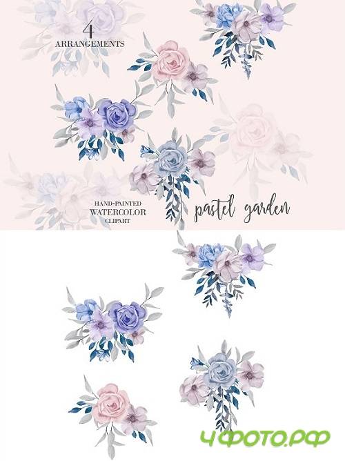 Pastel Rose Clip Art Floral Clipart 1720474