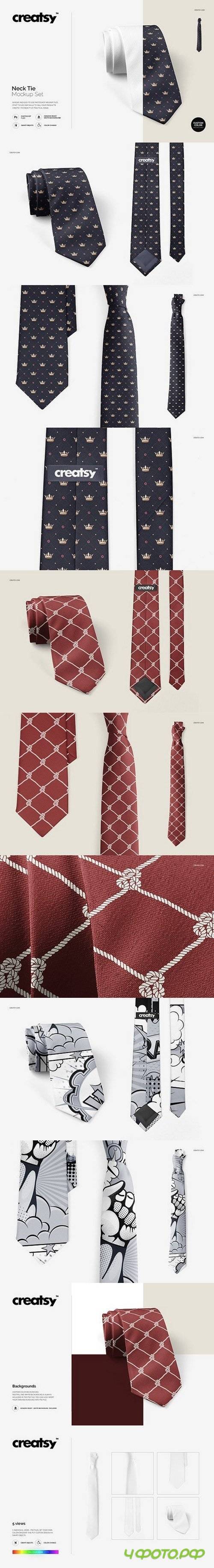Neck Tie Mockup Set 1686987