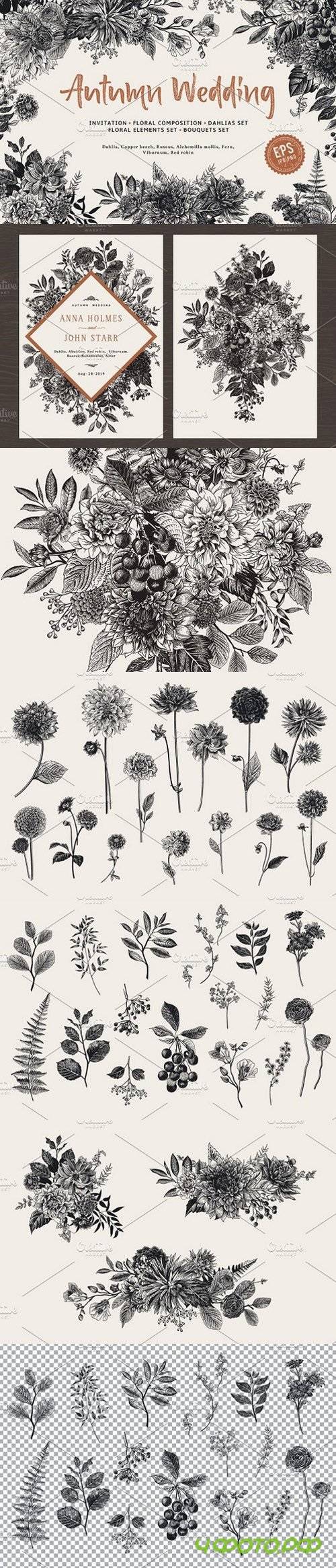 Autumn Wedding. B & W 1672708