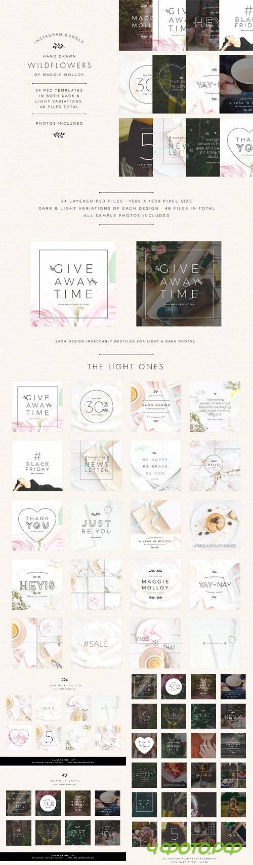 Wildflowers Instagram Template Pack 1758194