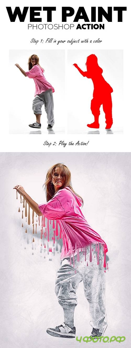 Wet Paint Photoshop Action (With 3D Pop Out Effect) 20463395