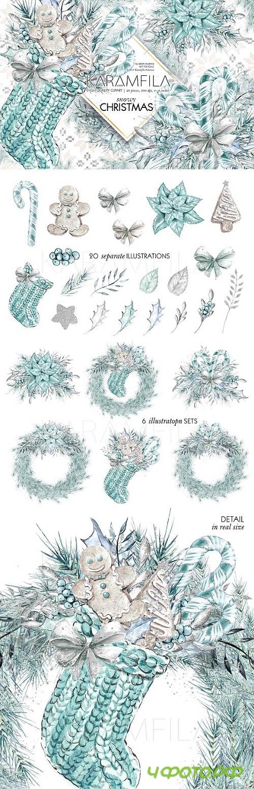 Silver Christmas Clipart 1760075