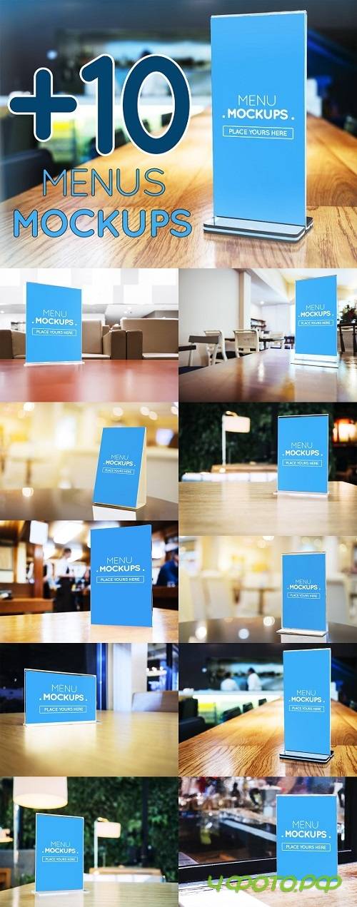 +10 Table Tent, Menu Mockups vol 1 - 1755836