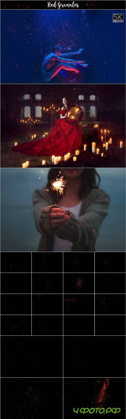 5K Red Granules Overlays - 1810305 5K Red Granules Overlays - 1810305