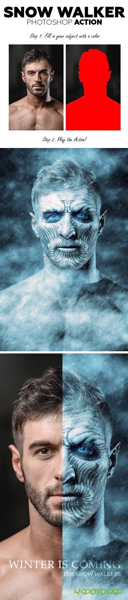 Snow Walker Animated Photoshop Action 20621632