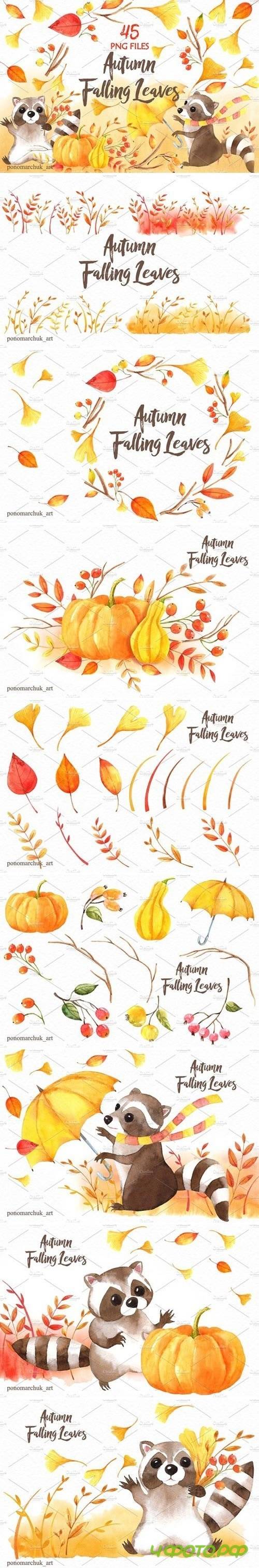 Autumn falling leaves 1819765