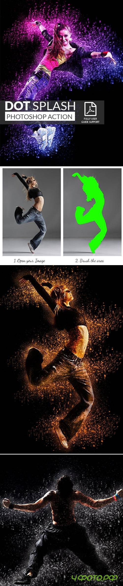 Dot Splash Photoshop Action 20626260