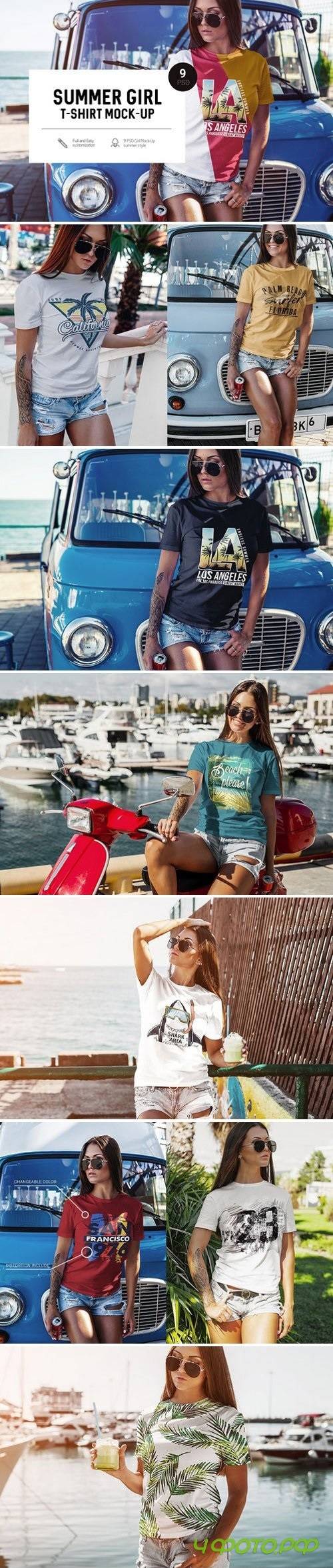 Summer Girl T-Shirt Mock-Up 1943195