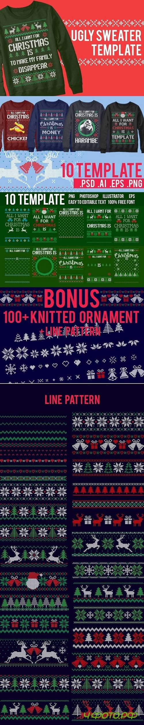 Ugly Sweater Templates - 2000928 Ugly Sweater Templates - 2000928