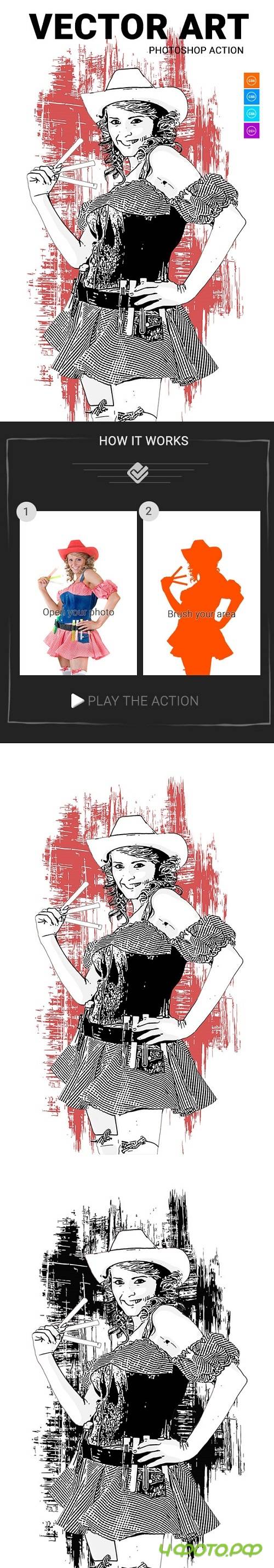 Vector Art Photoshop Action 20948243