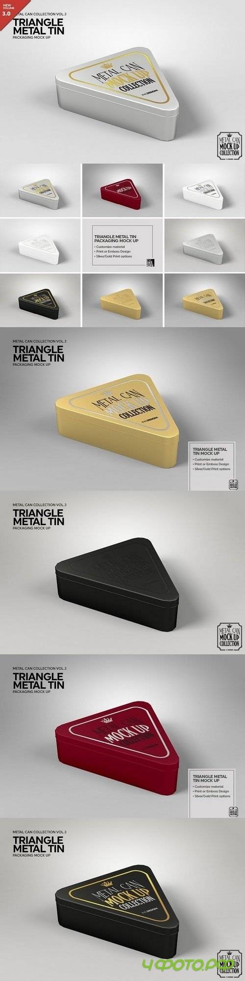 Triangle Metal Tin Mock Up 1928293