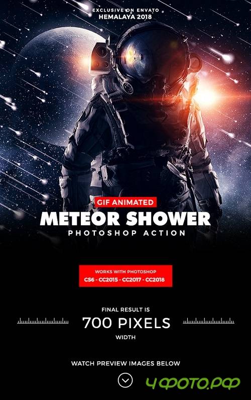 Animated Meteor Shower Photoshop Action 21245051
