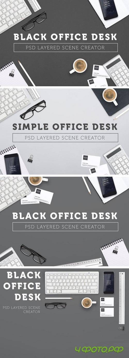 Simple black office scene creator 2277258