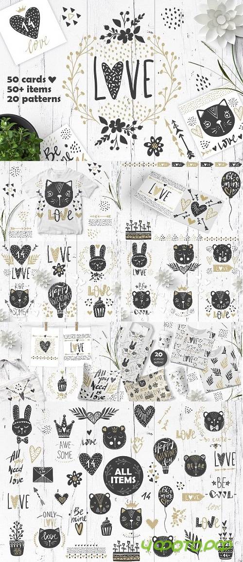 Valentines Day Love, Hearts, Animals 2249035