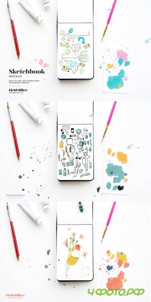 Artist Studio Sketchbook Mockup 2313976