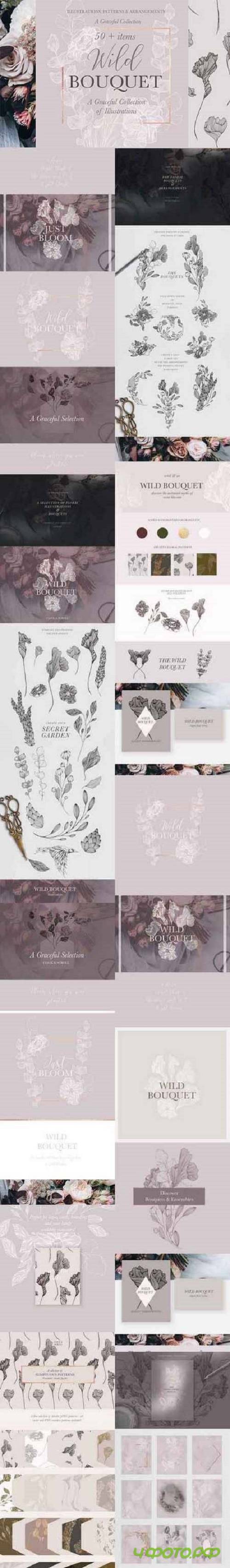 Wild Bouquet Wedding Illustrations - 2270011 Wild Bouquet Wedding Illustrations - 2270011