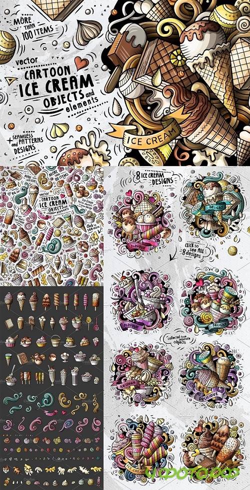Ice-Cream Cartoon Doodle Big Pack 1590960