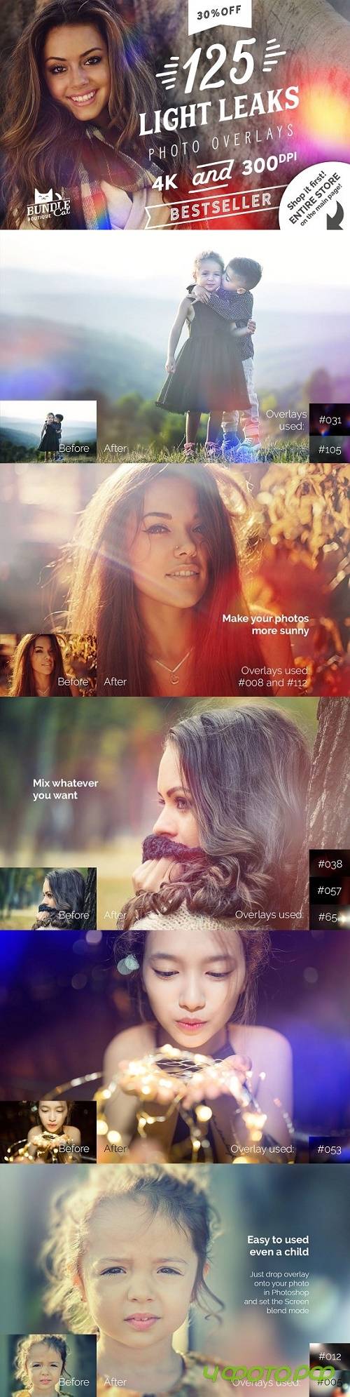125 Light Leaks Photo Overlays 2015306