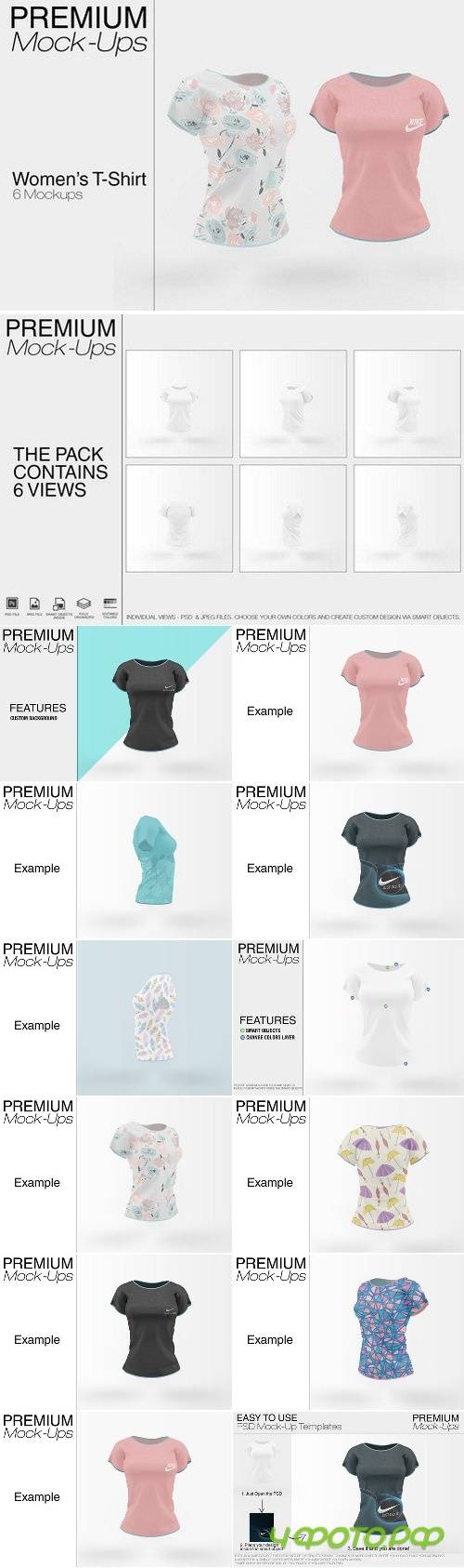 Women's T-Shirt Mockup 2390594