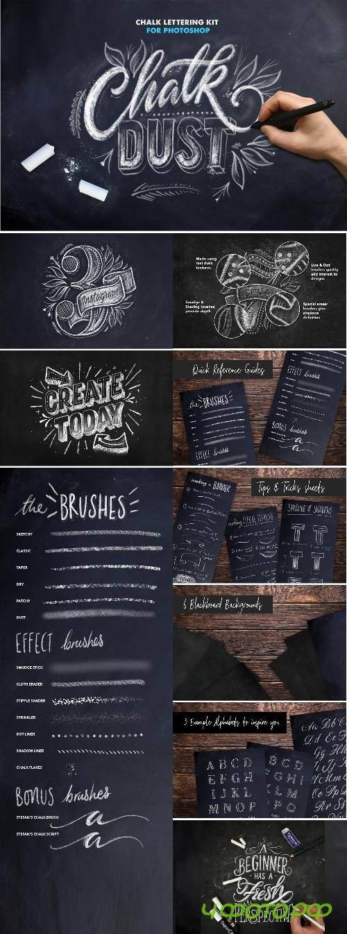Chalk Dust - Photoshop Lettering Kit - 2425150