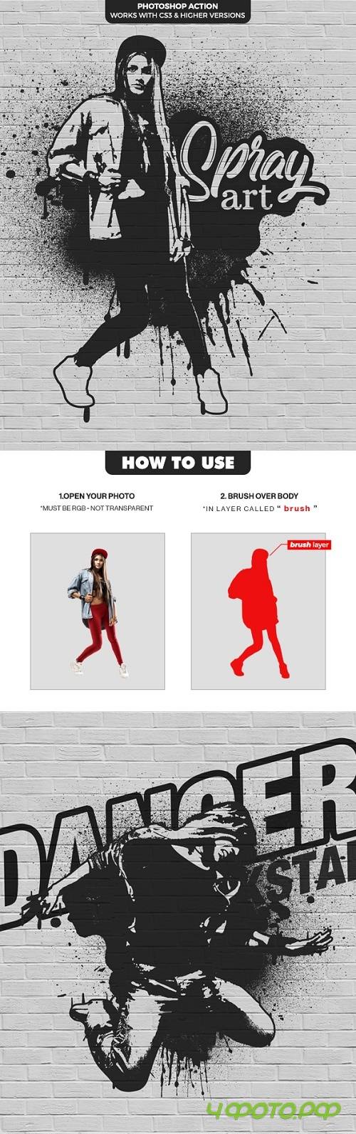 Spray Art Photoshop Action 21885362