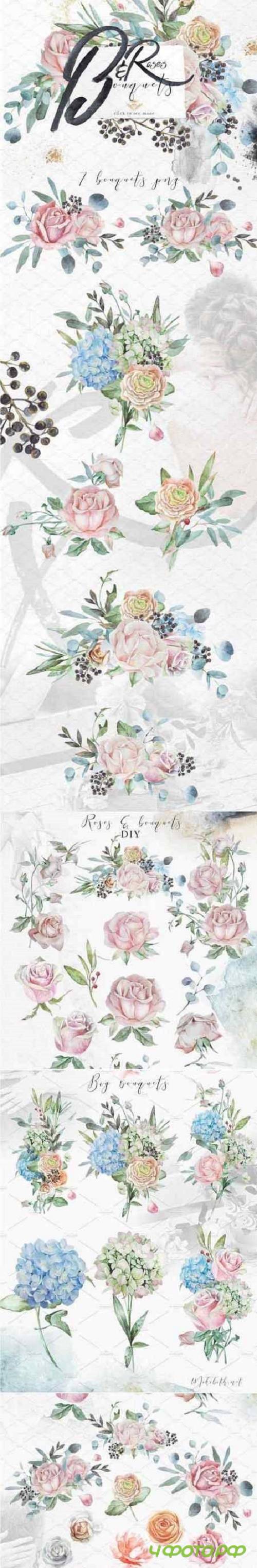 Roses & bouquets small set - 2762626