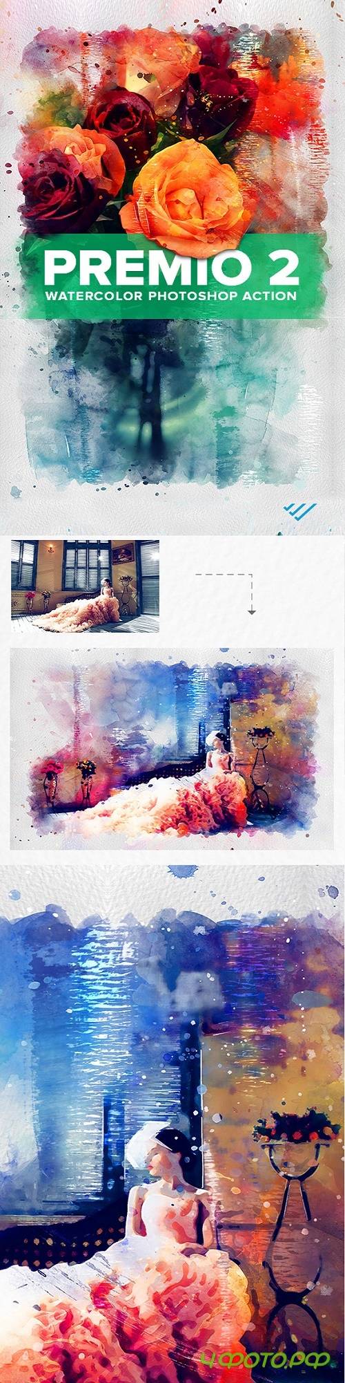 Premio 2 Watercolor Photoshop Action - 22256947