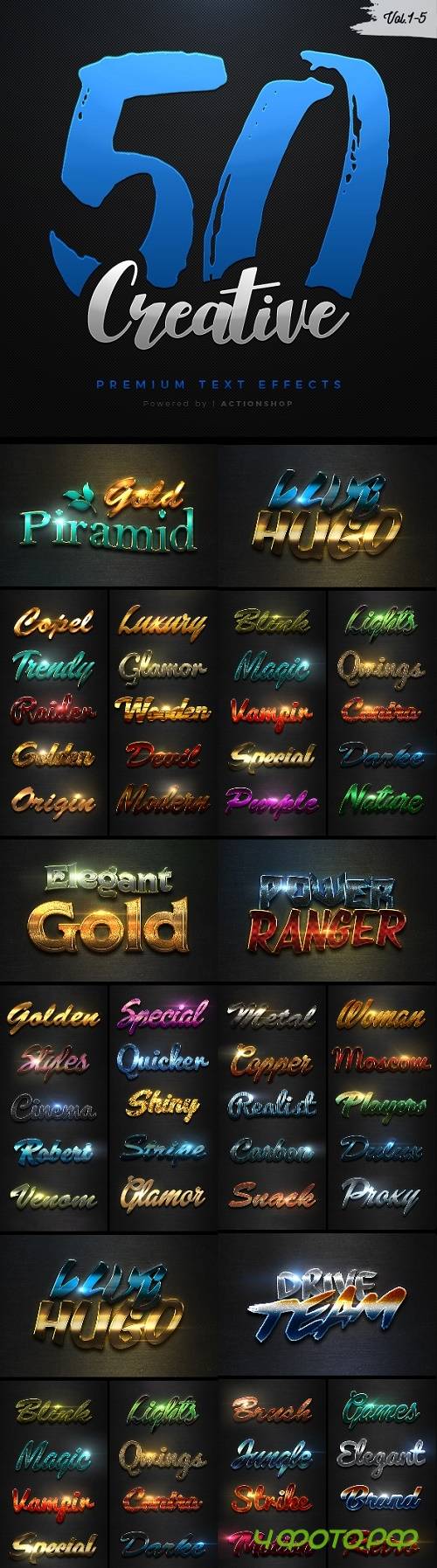 50 Creative Text Effects Bundle - 21197169