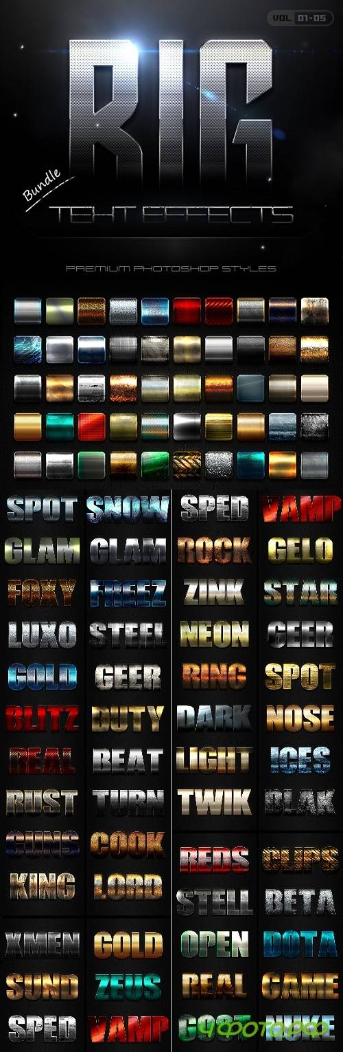 50 Bold Text Effects Bundle - 21216157