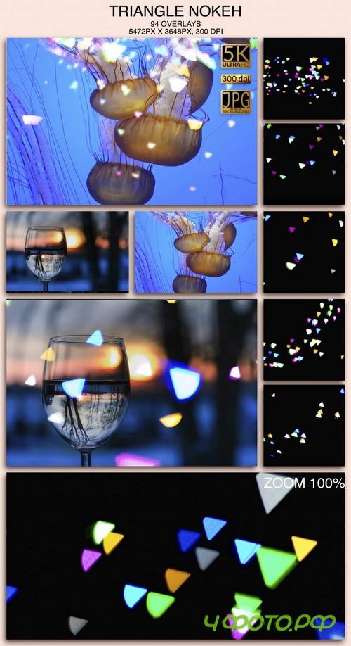 Triangle Bokeh Overlays - 000203