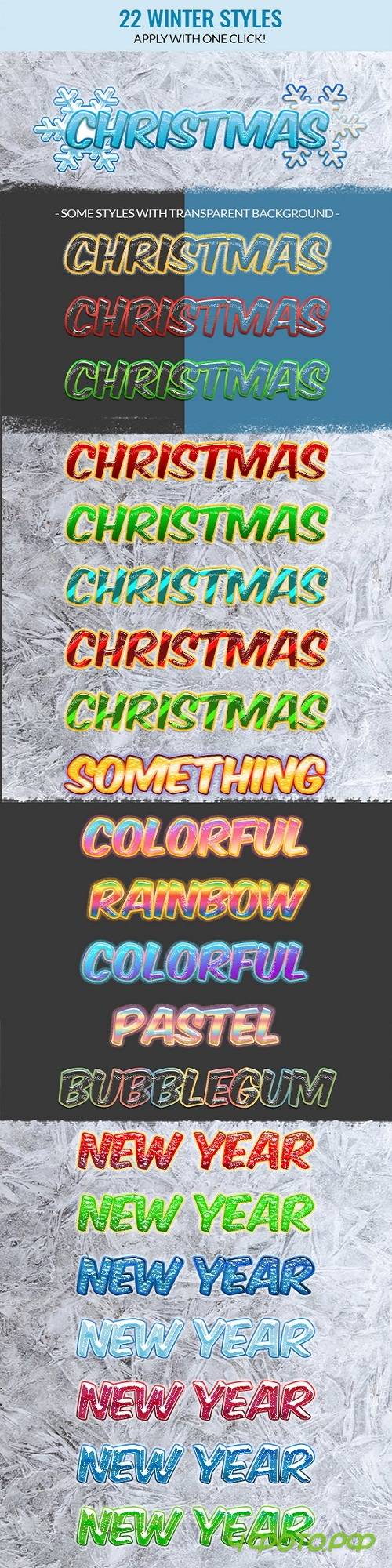 Holiday Christmas Photoshop Text Styles 21078144