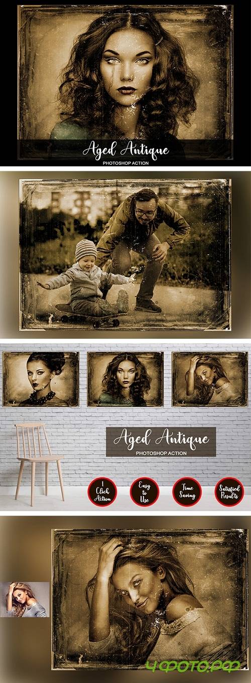 Aged Antique Photoshop Action - 22933869