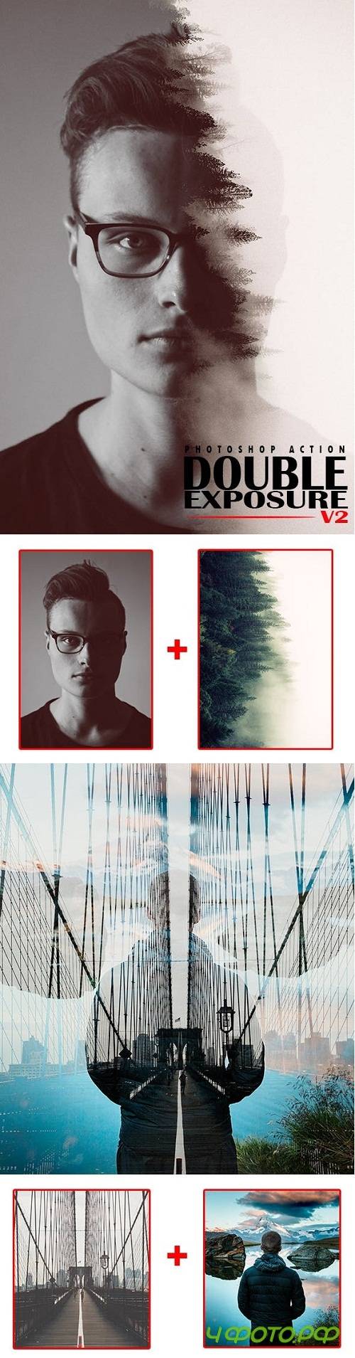 Double Exposure v2 Photoshop Action 23014938