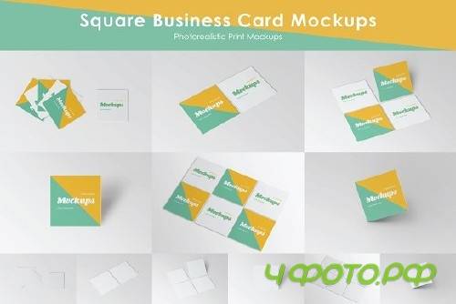 Square Business Card Mockups 2477722