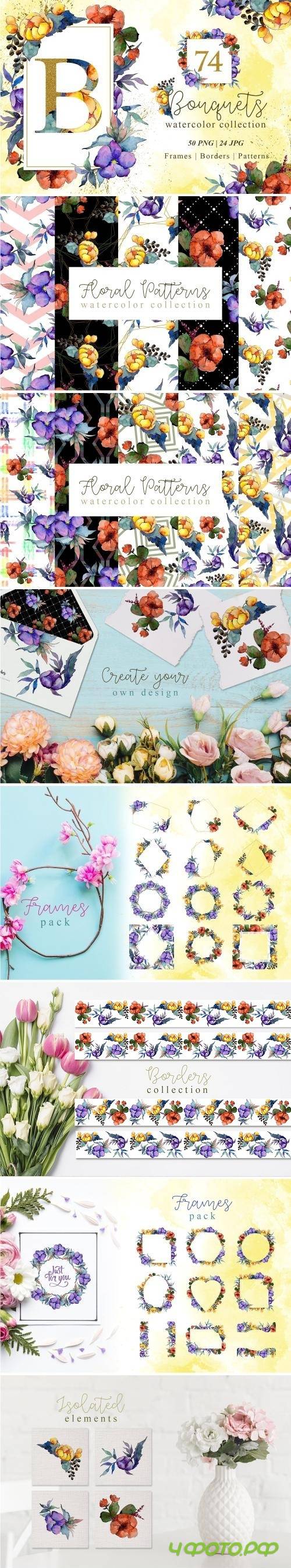 BOUQUETS On March 8 Watercolor png - 3360330