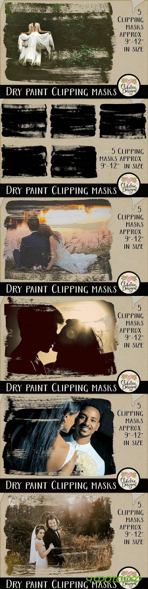 Dry Paint Photoshop Clipping Masks 2347811