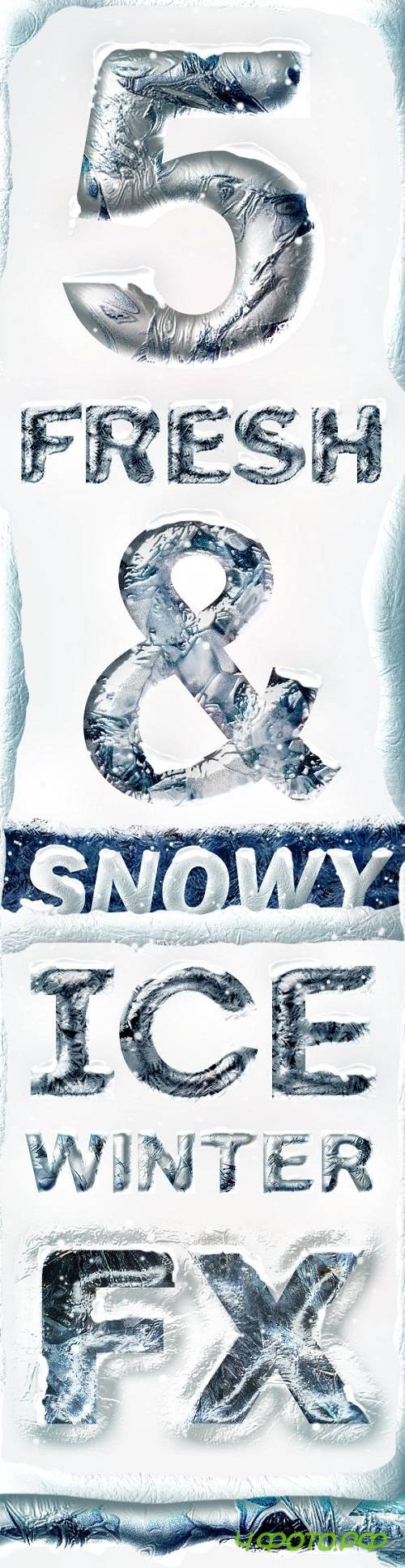 Ice Chrome Photoshop Layer Styles - Frozen Metal Text Effect 18759353