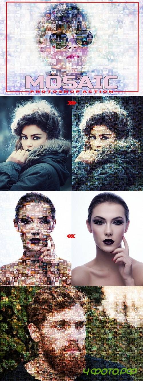 Mosaic Photoshop Action 3512234