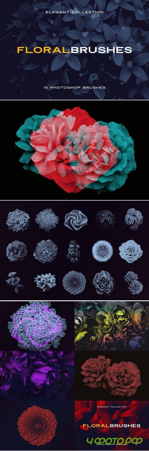 Elegant Floral Brushes for Photoshop - 3374443