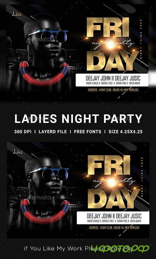 Ladies Night Club Flyer 23139253