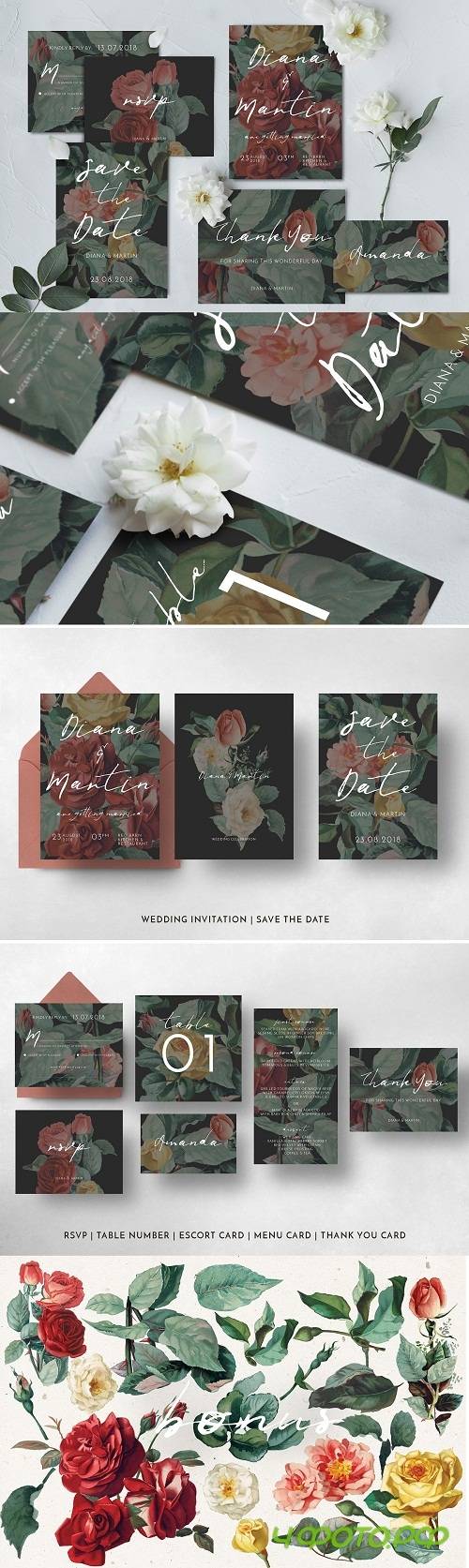 Modern English Garden Wedding Suite - 2350400