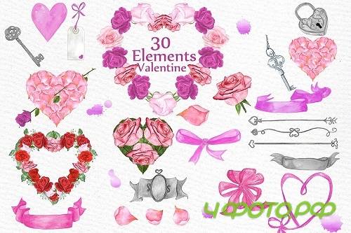Pink Valentine Clipart