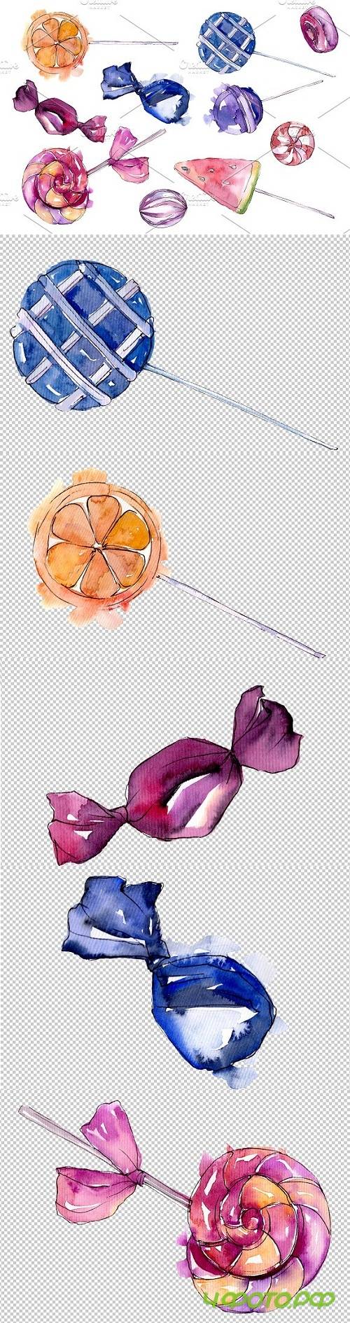 Dessert sweets Watercolor png 3483810