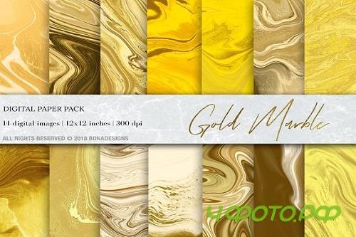 Gold Marble Digital Paper - 2621643