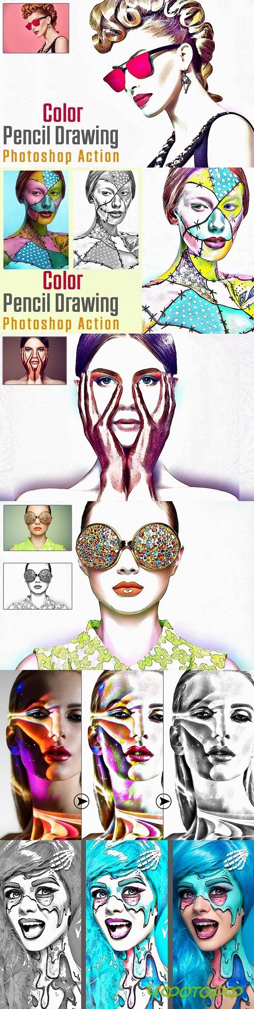 Color Pencil Drawing Photoshop Action - 120533