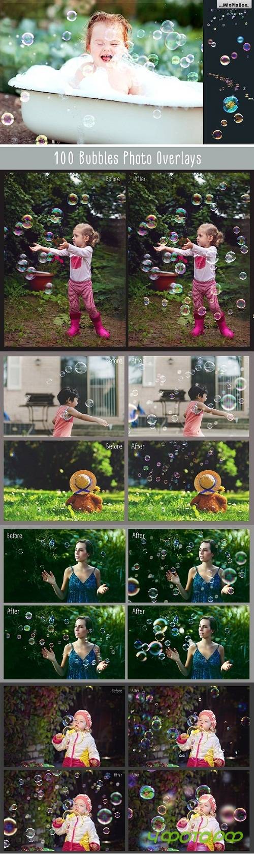 100 Bubbles Photoshop Overlays - 617088